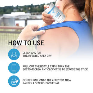 Marque privée Vente en gros Intérieur organique des cuisses aisselles épaules <span class=keywords><strong>Anti</strong></span>-friction Prévention Défense <span class=keywords><strong>Frottement</strong></span> Bâton de baume <span class=keywords><strong>anti</strong></span>-<span class=keywords><strong>frottement</strong></span> - Product Image 6