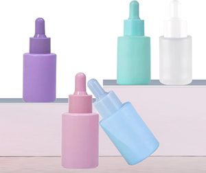 ขวดแก้วหยดสีชมพู ฟ้า เหลืองอำพัน สำหรับบรรจุเซรั่มบำรุงผิว น้ำมันหอมระเหย เป็นมิตรกับสิ่งแวดล้อม รีไซเคิลได้ ปรับแต่งโลโก้ได้ - Product Image 5