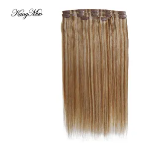 24Inch Quality Virgin Chinese Hair Extension Pu Seamless Clip-in Straight Unprocessed Cuticle Aligned Human Hair