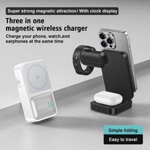 Estación de Carga Inalámbrica Magnética 3 en 1 con Pantalla LED de Energía y Diseño de Luz de Color, Compatible con Carga Magnética para <span class=keywords><strong>iPhone</strong></span> - Product Image 5