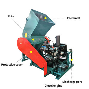Máy nghiền nhựa cứng Máy tái chế nhựa động cơ diesel Máy Nghiền nhựa - Product Image 3
