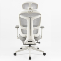 Chaise de bureau de direction ergonomique pivotante de luxe avec repose-pieds pour la maison et le bureau