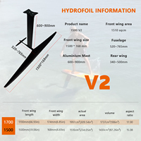 Aile avant AXIS FIREBALL 1500 en carbone pour hydrofoil, pour Wing Foil, SUP Foil, Prone Foil, contrôle de précision, équipement de sports nautiques