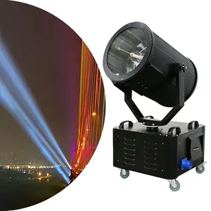 5kw Tracker Light 5000W เครื่องฉายภาพลำแสงค้นหาท้องฟ้าสำหรับอาคารสวนสนุกบนหลังคาที่ใช้