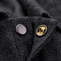 Kancing Tekan Logam Kuningan Desain Mewah dengan Logo Terukir Khusus, untuk Pakaian Jeans, Pola Bulat, Ukuran 10mm