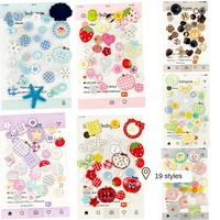 10+ Kancing Bergaya Berbagai Bentuk untuk DIY Bullet Journaling, Pembuatan Kartu, Aksesoris Ikat Rambut & Liontin Berlubang