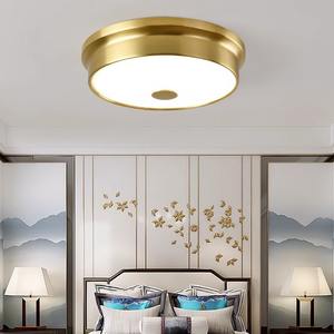 Lámpara de Techo LED de Cobre, Estilo Chino Moderno para Dormitorios, Comedores, Pasillos, Entradas, Balcones de Cristal - Product Image 3