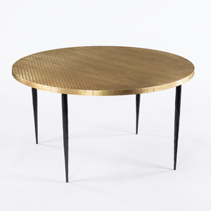 AK Brass Luxury Metal Coffee <b>Table</b> Gold Finished Top With <b>Black</b> Finish Base Modern Design For Home Decor Hotel Furniture - Product Image 4