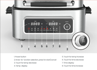 6L 6.5QT Cuire Griller Rôti Air Grill Bombe À Air Préchauffer Manuel Ehydrate Combo Tout en Un Pot Friteuse À Air Intelligente