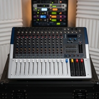 Console de mixage audio professionnelle 12 canaux 2x500W 8 Ohm, contrôleur DJ / table de mixage audio, carte son pour performances DJ en direct sur scène
