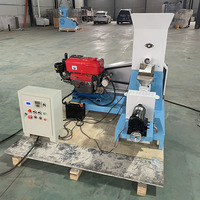 Mini extrudeuse flottante de granulés d'aliments pour poissons à moteur diesel pour l'alimentation animale
