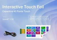 Film tactile USB SFMIN 19-55 pouces, nouvelle technologie de projection capacitif, condensateurs transparents, 10 points tactiles, garantie 1 an