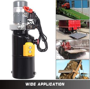 Unité hydraulique avec réservoir d'huile en fer de 8 litres, moteur 12V DC, pompe à double action pour levage 4M, poignée de commande - Product Image 5