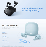 Pour REDMI Buds 8 Lite : appels clairs avec double micro, réduction active du bruit, jusqu'à 36 heures d'autonomie prolongée.