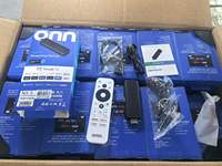 Onn TV Box Inteligente 4K/8K Android 14 Quad Core, Conectividad 5G, 2GB de RAM, Control Remoto por Voz, Reproductor Multimedia, Ethernet de 100Mbps