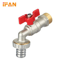 IFAN PLUS extérieur robinet Long Chrome conception personnalisée poignée en fer jardin d'eau 1/2 "-3/4" longue robinet Bibcock