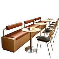 Tables et chaises de restaurant en acier inoxydable sur mesure pour les salons de thé, les restaurants occidentaux, les pâtisseries, les cafés - Style moderne