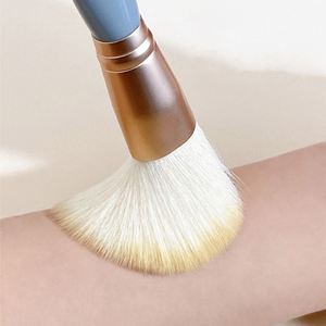 Juego de Brochas de Maquillaje Veganas de Marca Privada 2023, Libres de Crueldad Animal, Color Rosa, Fibras Sintéticas de Alta Calidad con Mango de Madera, 5 Piezas, Logotipo OEM - Product Image 4