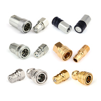 Raccord rapide mâle-femelle en laiton et acier inoxydable haute pression pour tuyau hydraulique, joint de raccordement pour ligne de refroidissement à eau DIN