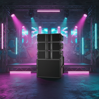 Equipo de Audio para Escenario, Sistema de Arreglo Lineal Dual de 8 Vías, Altavoces Pasivos de Neodimio con Carcasa de Abedul, Respuesta de Frecuencia de 50Hz-20KHz, 1000W de Alta Potencia