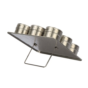 Latas de especias magnéticas, latas de especias de acero inoxidable con pedestal - Product Image 6