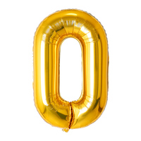 Ballons en papier d'aluminium couleur or 0 à 9, pour décoration de fête, 32 pouces, en hélium, couleur or