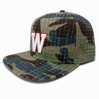 Casquette Snapback Camouflage Vintage Minimaliste Streetwear Tendance Logo 3D en relief Visière Plate Structurée Hip Hop Respirante pour Hommes et Femmes