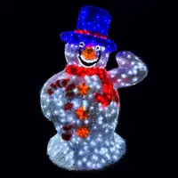 3D Led مصابيح الكريسماس ثلج عيد الميلاد أضواء