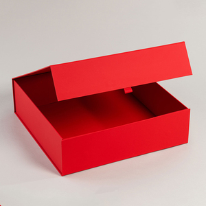 Custom <strong>Red</strong> Folding Rigid Packaging Magnet Closure <strong>Box</strong> Present Hamper Gift <strong>Box</strong> Foldable for Shipping - Product Image 1