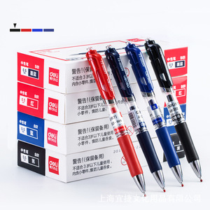 Bolígrafo Roller Deli S01 con pulsador, 0.5 mm, azul, negro, rojo, azul oscuro, artículo de oficina, bolígrafo para firmas, para estudiantes - Product Image 5