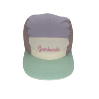 Casquette de camping en nylon à séchage rapide, 5 panneaux, en polyester, avec visière plate et couleurs assorties