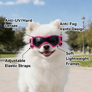 Gafas <span class=keywords><strong>de</strong></span> Sol para Perros Pequeños, Protección UV, Antiviento, con Correas Ajustables para <span class=keywords><strong>Cabeza</strong></span> y Barbilla - Product Image 5