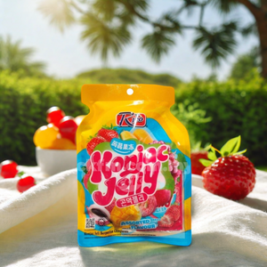 Malaysia-Made Healthy Fruity Konjac Jelly Snacks Zero-Calorie Sugar-Free Pudding Colouring-Free Packaged in Sachets and Bags - Product Image 1