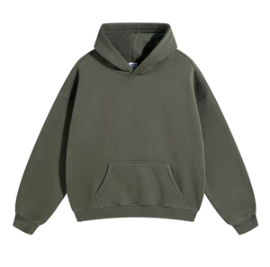 Dropshipping Venta al por mayor Sudaderas con capucha personalizadas Hombres Fleece en blanco Casual Imprimir Logo Unisex Oversized Men's Hoodies - Product Image 2