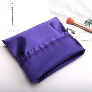 Spot Goods Hot Sale Satin Drawstring Pouch for Lingerie Hair Wig Extension Packing Luxury Gift Shoe <b>Dust</b> Silk <b>Bag</b> - Product Image 2