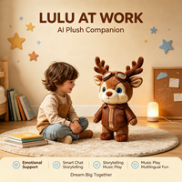 Peluche interactive intelligente en forme de renne, jouet en peluche chantant, cadeau de Noël pour enfants