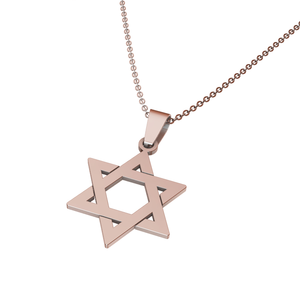 डेविड की मिठाइयां हार नाजुक स्टेनलेस स्टील के गहने स्टार लटकन हार स्टार डेविड की - Product Image 2