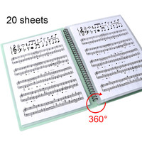 Classeur de présentation professionnel multifonctionnel A4 en PP pour partitions musicales, partitions de chorale et partitions de groupe