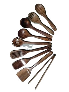 Juego de Utensilios de Cocina de Madera de Teca Natural de Alta Calidad, 10 Piezas, Espátula Antiadherente, Herramientas de Cocina - Product Image 5