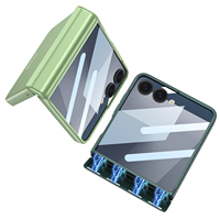 Coque GKK pour Samsung Z Flip 5 6 7 Flip 8, charnière magnétique PC, protection 360° avec verre pour Z Flip 7 8