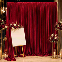 Rideau de fond de scène de mariage en velours vintage en gros, draperies personnalisées en tissu épais mat pour la photographie, les événements et la décoration de mariage