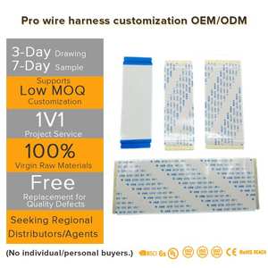 كابل دوبونت مسطح مرن AWM 20706 105C 60V VW-1 مع حلقة توصيل لأنظمة التحكم الصناعية ومحركات السيرفو - Product Image 1