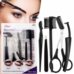 Paie Beautiful Tool Kit 5-Piece Set Eyebrow Grooming Kit Brush Trim Pluck All-In-One - Product Image 1