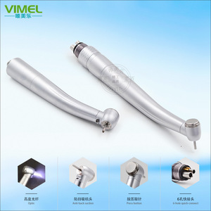 Turbina Dental Vimel de Alta Velocidad con Fibra Óptica, Conexión Rápida y Antirretorno, con Conector de 6 Orificios para Uso Odontológico - Product Image 1