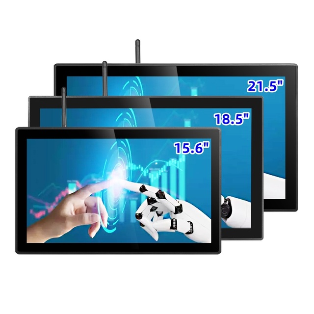 Zhixianda  15.6 18.5 21.5 Inch 1920x1080 Android System Wall Mounted All in One LCD Capacitive Touch Screen PC Monitor