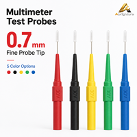 Sondes de test pour multimètre, sondes arrière avec prise banane 4 mm, pointe fine 0,7 mm, plusieurs couleurs, pour tests électriques automobiles