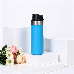 Nouvelle tasse thermos portable classique à double paroi en acier inoxydable, isolée sous vide, avec couvercle, pour café - Product Image 4