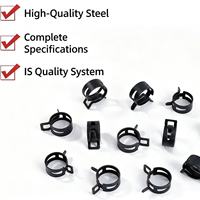 Collier de serrage robuste pour tuyau de carburant, en métal zingué avec revêtement Dacromet, clip à ressort métrique pour un maintien sécurisé, résistant à la corrosion