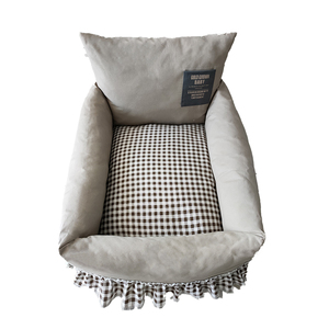 China lujo redondo mascota perro rectángulo <span class=keywords><strong>cama</strong></span> a prueba <span class=keywords><strong>de</strong></span> insectos gato acurrucarse <span class=keywords><strong>cama</strong></span> con ropa <span class=keywords><strong>de</strong></span> <span class=keywords><strong>cama</strong></span> <span class=keywords><strong>para</strong></span> perros pequeños medianos y grandes - Product Image 3