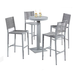 Mesa redonda de <span class=keywords><strong>Bar</strong></span> para cóctel, personalizada, 80cm, 32 pulgadas, alta, de mármol y vidrio, mesas de altura - Product Image 5